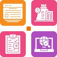 Website and Expense Icon vector