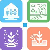 Farm House and Nature Icon vector