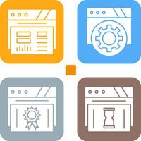 Dashboard and Browser Icon vector