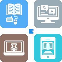 Online Learning and Faq Icon vector