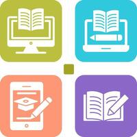 Digital Learning and Written Icon vector