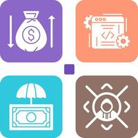 Money Bag and Coding Icon vector