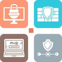 Password and Firewall Icon vector