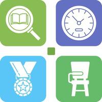 Search and ClockSnack and Money Icon vector