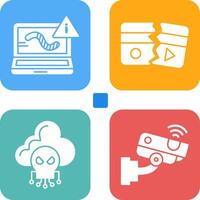 Worm and Broken Icon vector