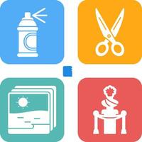 Spray and Scissors Icon vector