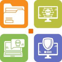 Folder and Malware Icon vector