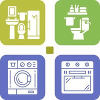 Bath and Toilet Icon vector