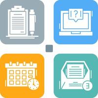 Contract and Question Icon vector