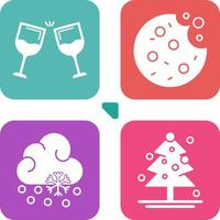 Wine and Cookie Icon vector