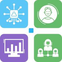 Networking and User Icon vector