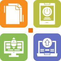 Copy and Power Icon vector