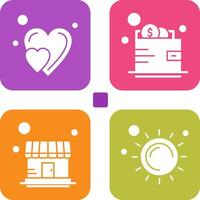 Heart and Wallet Icon vector