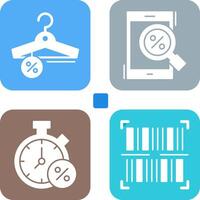 Hanger and Magnifying Glass Icon vector