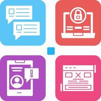 Lock and Project Consulting Icon vector