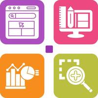 Website and Web Design Icon vector