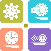 hora administración y hora administración icono vector