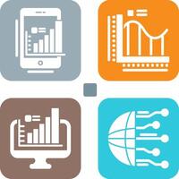 Mobile and Bar Chart Icon vector