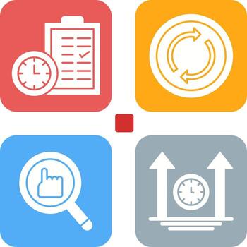 Time Planing and Loop Icon vector