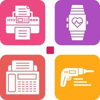 Smartwatch and Printer Icon vector