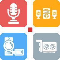 Microphone and Sound System Icon vector