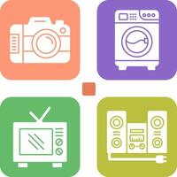 Digital Camera and Washing Icon vector