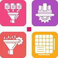 Data Collection and Engineering Icon vector