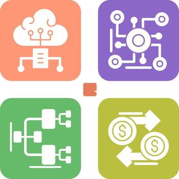 nube informática y conexión icono vector