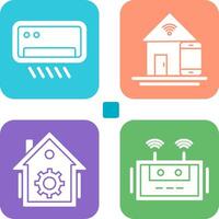 Air Conditioner and Home Automation Icon vector