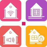 Smart Home and Window Icon vector