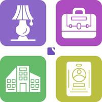 Lamp and briefcase Icon vector