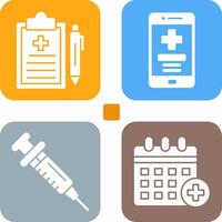 Medical Record and Medical App Icon vector