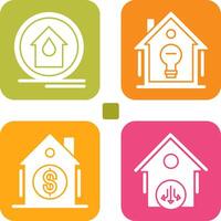 Fire Alarm and Home Automation Icon vector