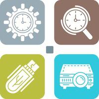 Direction and Magnifier Icon vector