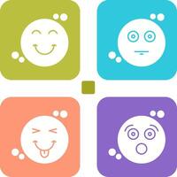 Smile and Neutral Icon vector