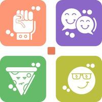 Fist and Chatting Icon vector