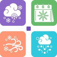 Snowy and Calender Icon vector