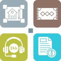 blueprint and rug Icon vector