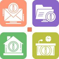 e mail and folder Icon vector