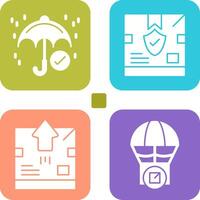 keep dry and delivery box Icon vector