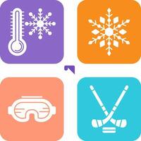 Snow Flake and Cold Icon vector