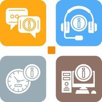 chat box and informatiion Icon vector