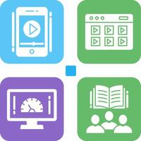 Smartphone and Online Course Icon vector
