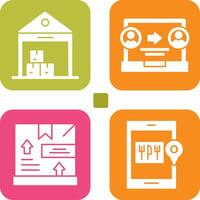 warehouse and delivery Icon vector