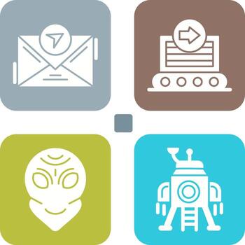 message and container Icon vector