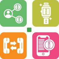 share and smartwatch Icon vector