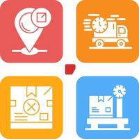 fast delivery and location Icon vector