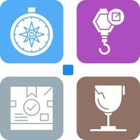 compass and hook Icon vector