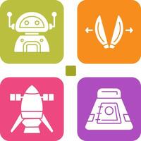robot and playload Icon vector