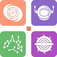 galaxy and astronaut Icon vector